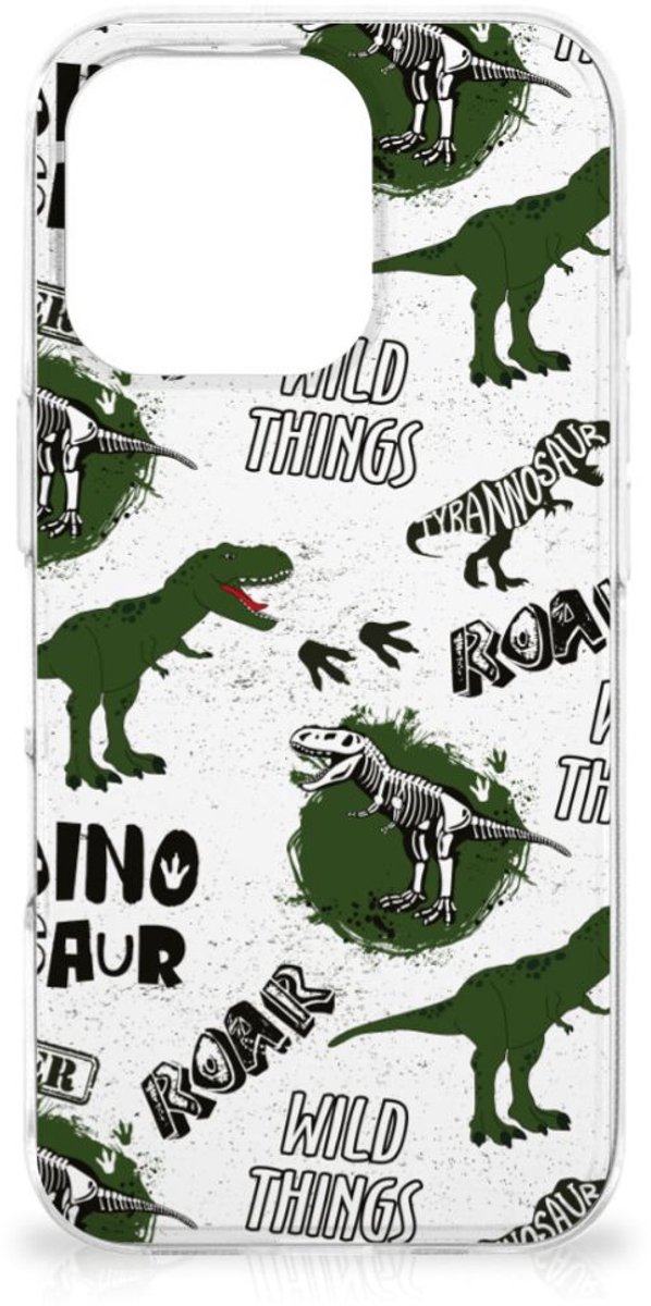 TPU Hoesje voor iPhone 16 Pro Max Dinosaurus