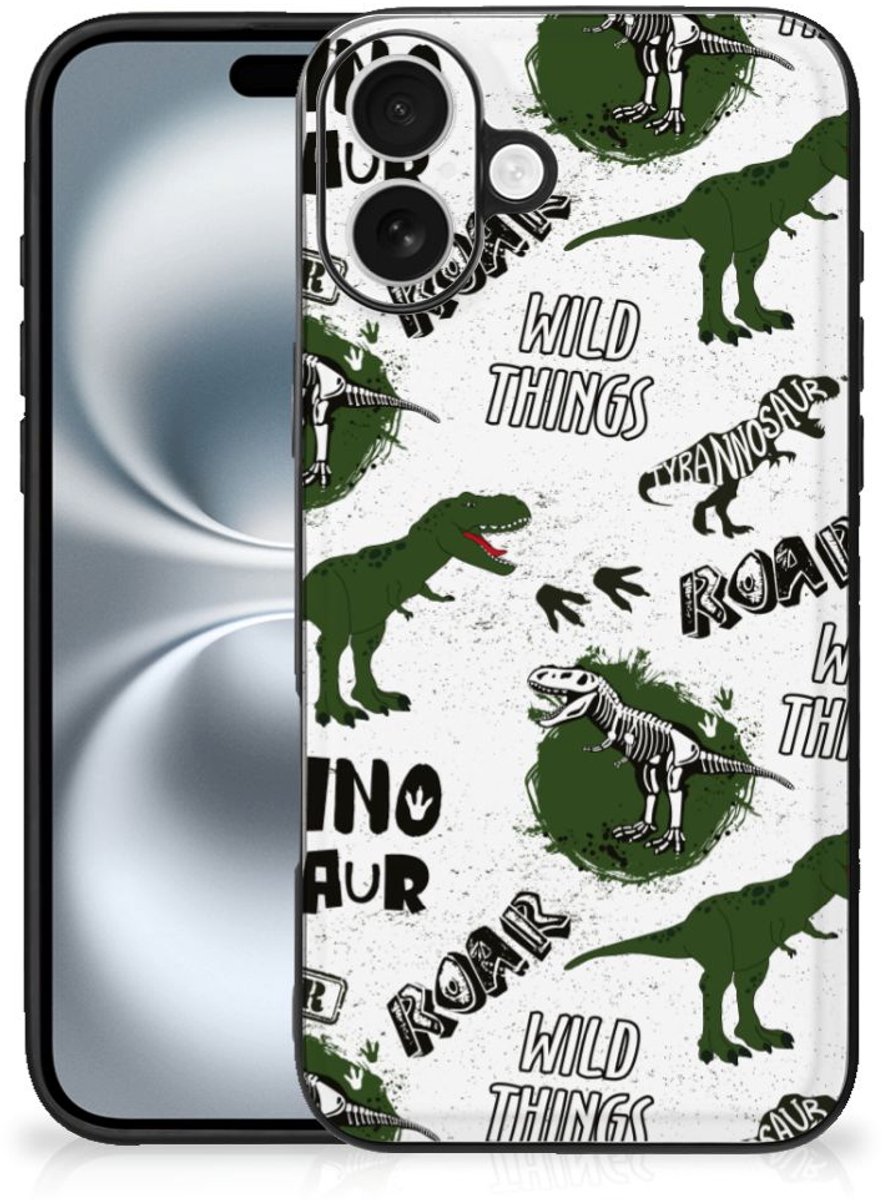 Dierenprint Telefoonhoesje voor iPhone 16 Plus Dinosaurus