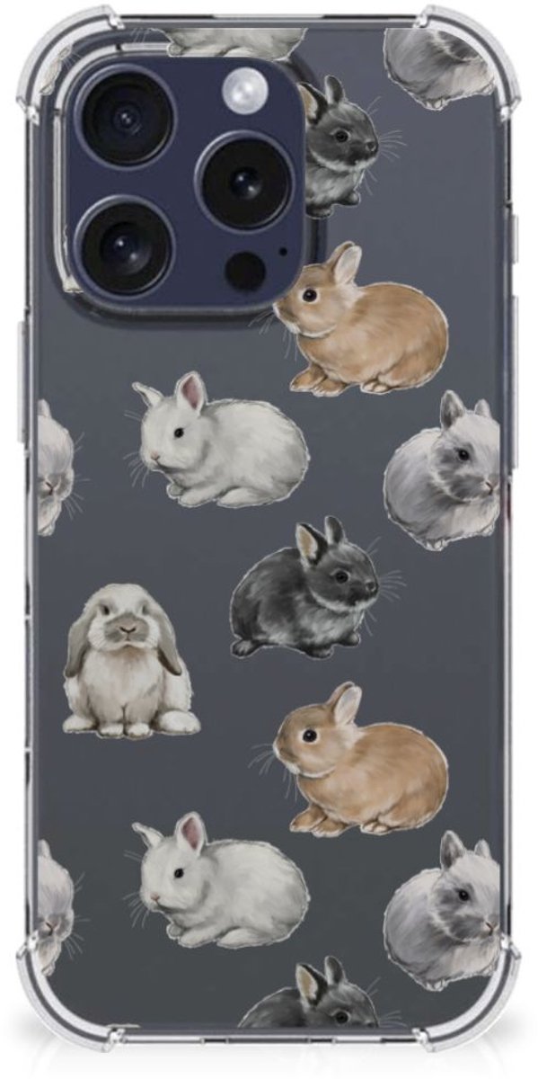 Case Anti-shock voor iPhone 16 Pro Konijntjes
