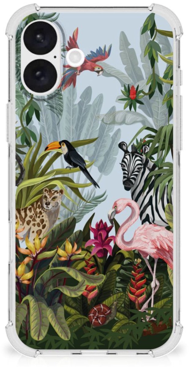 Back Cover voor Case Anti-shock voor iPhone 16 Plus Jungle
