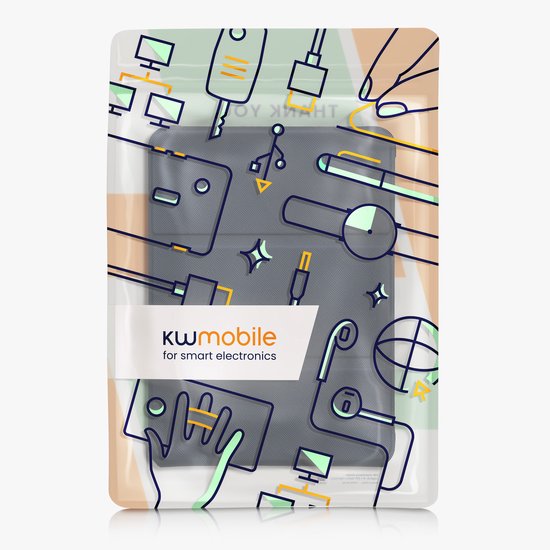 kwmobile E-readerhoesje voor Amazon Kindle Paperwhite (2024)/Colorsoft cover - E-reader Hoes met standaard - Van Kunstleer in donkerblauw van kwmobile — afbeelding 4