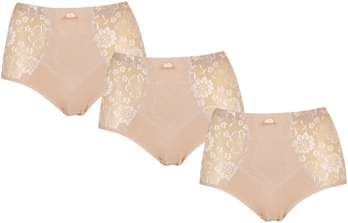 J&C JC 3-Pack Licht corrigerende dames slips H201 Huid Beige