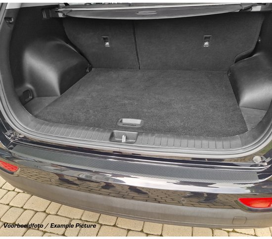 Pasklare Achterbumperbeschermfolie passend voor Volvo XC60 I Facelift 2013-2016 - Carbon-look