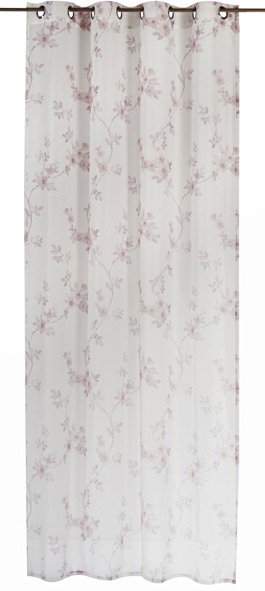 Elbersdrucke Gordijn met oogjes Kyoto 255x140 cm beige-wit