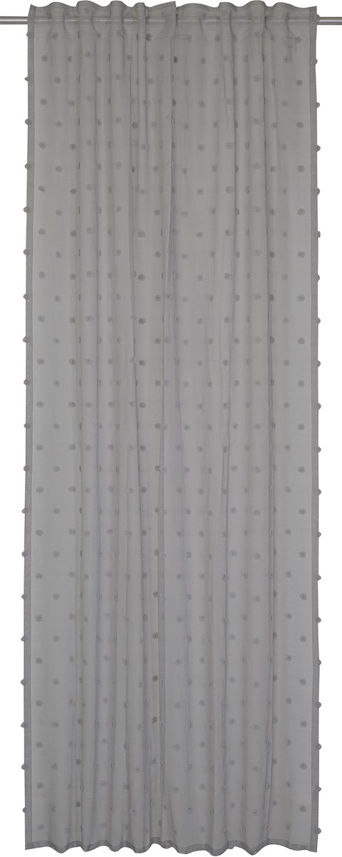 Elbersdrucke Gordijn met verborgen lussen Fluffy Dots 255x140 cm grijs WeißGrau