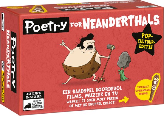 Poetry for Neanderthals Pop Culture Edition - Nederlandstalig - Hilarisch Woordspel voor het Hele Gezin - 2+ spelers - Vanaf 7 jaar - Exploding Kittens