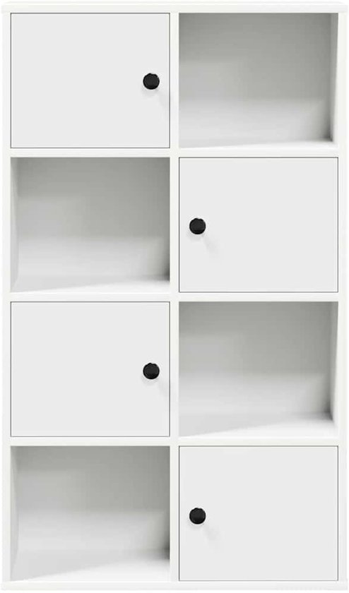 Bibliothèque vidaXL - Bibliothèques - Meuble de rangement - 60 x 24 x 101,5 cm - Bois traité blanc