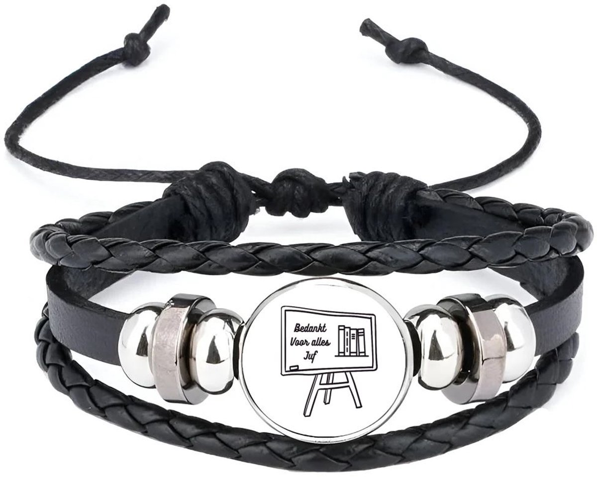 Akyol - bedankt voor alles juf armband zwart - Juf - juf - leraar