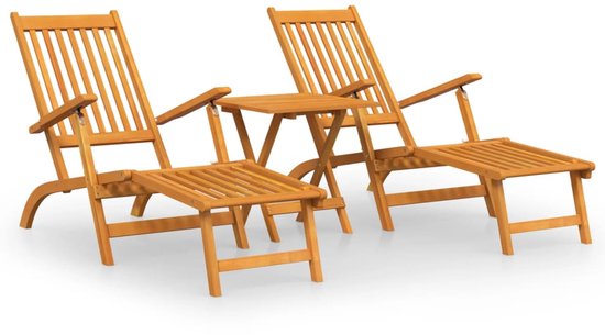 Luxe Ligstoelen - Loungestoel Tuin - 2 Tuinstoelen - Verstelbaar - Stoelen voor in de