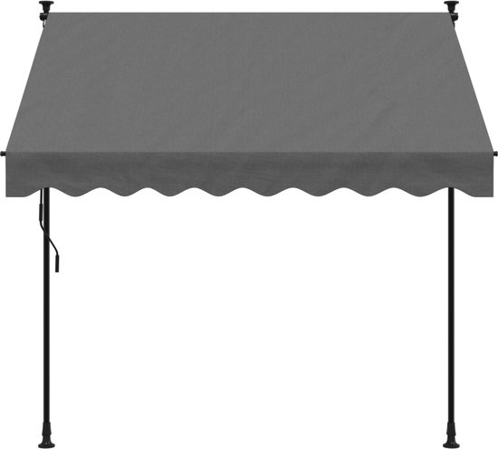 Store banne rétractable vidaXL - Auvents rétractable - Protection solaire solaire - Store banne rétractable 200 x 150 cm Tissu et acier Anthracite