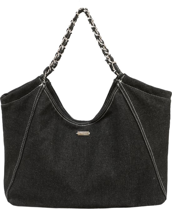 Collection Emilie - sac - shopper - noir - denim - jeans