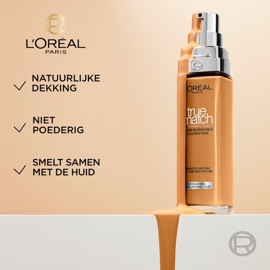 L’Oréal Paris True Match Foundation - 5D/W - Natuurlijk Dekkende Foundation met Hyaluronzuur en SPF 16 - 30ml - Vegan