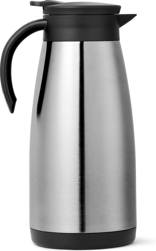 Thermos 1,5 litre - Pichet isotherme - Café et Thee - Argent - Hanamura