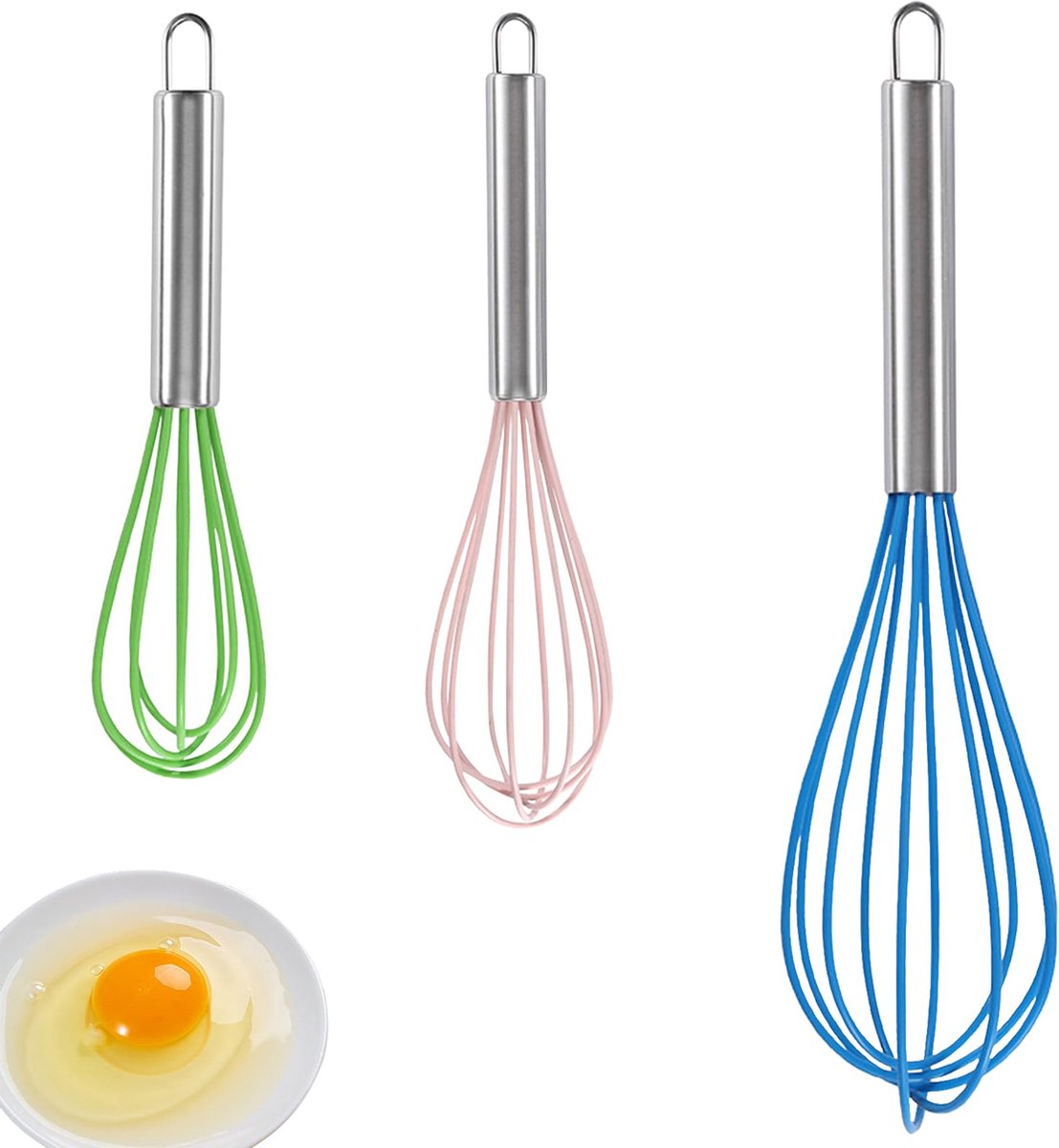La'Moussawi ® Siliconen Keukengarde Set van Drie Stuks voor Veelzijdig Koken