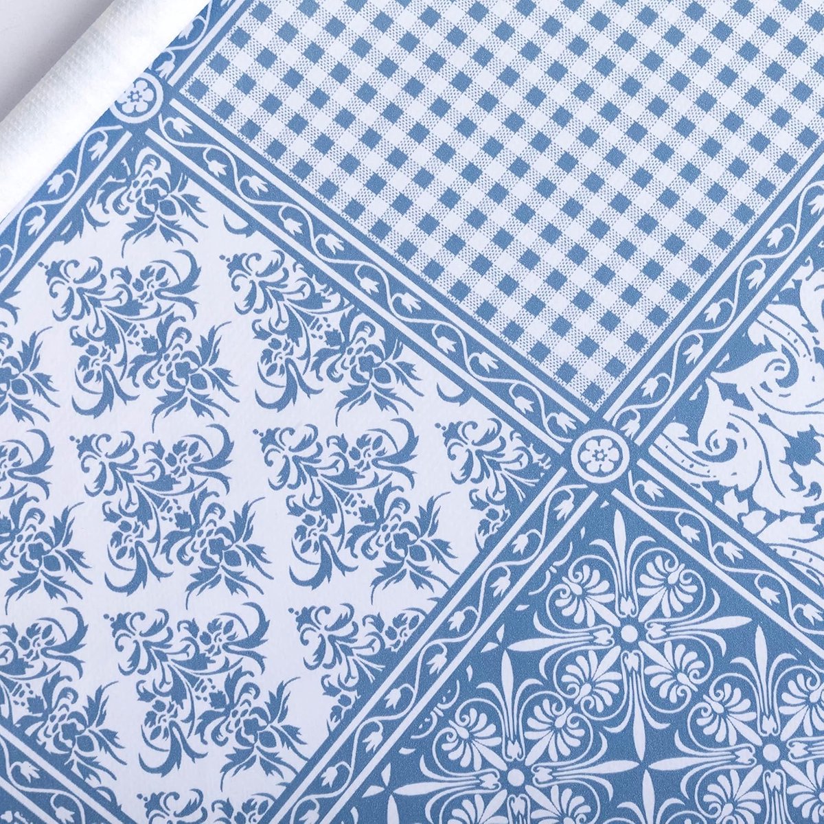 Goodivery ® Tafelkleed Wasbaar Vierkant 140 x 200 cm Blauw Grijs