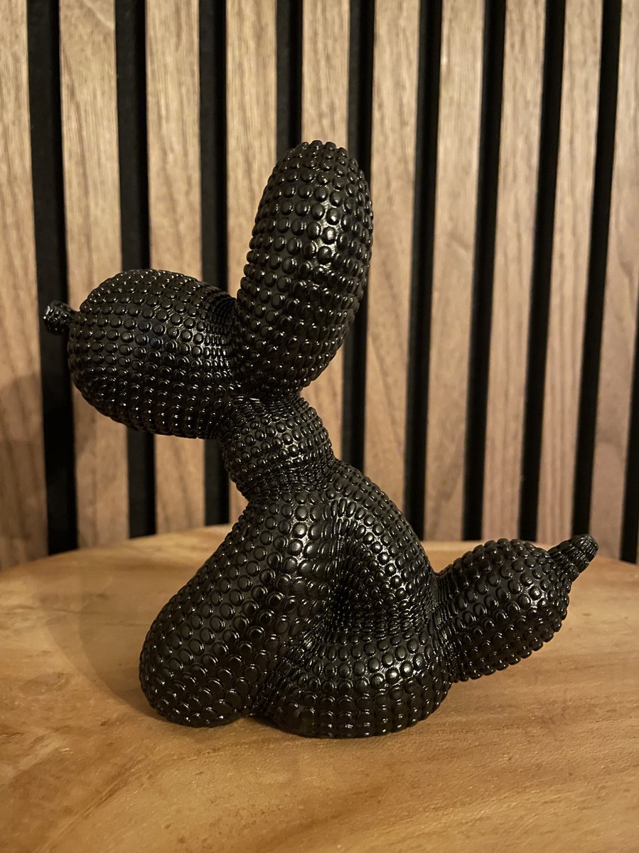 Ballon Hond Zwart - Decoratie - Wonen - Balloon Dog - Funny - Grappig - Beeld - Living - Woonkamer - Wonen - Woonaccessoires - Woonaccessoire - Lief - Beeldje - Nieuwe woning - Cadeau - Kado - Inrichting - Black - Fun - Decoratief - Huis - Verhuisd