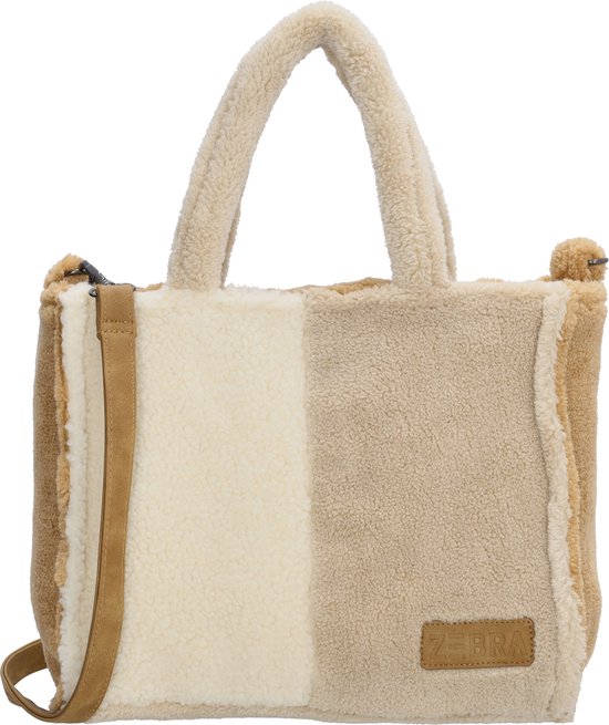 Zebra Trends Denise Teddy Handtas M – Crème