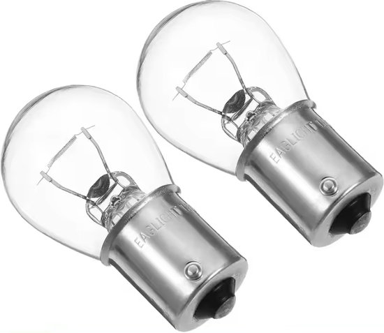 Foto: Tlvx 2 stuks ba15s 1156 p21w origineel halogeen autolampen achterlampen remlicht achteruitrijlampen dagrijverlichting knippelicht reverse light auto verlichting bayonet draaifitting draailamp 3000 geel licht 12v 2 stuks 