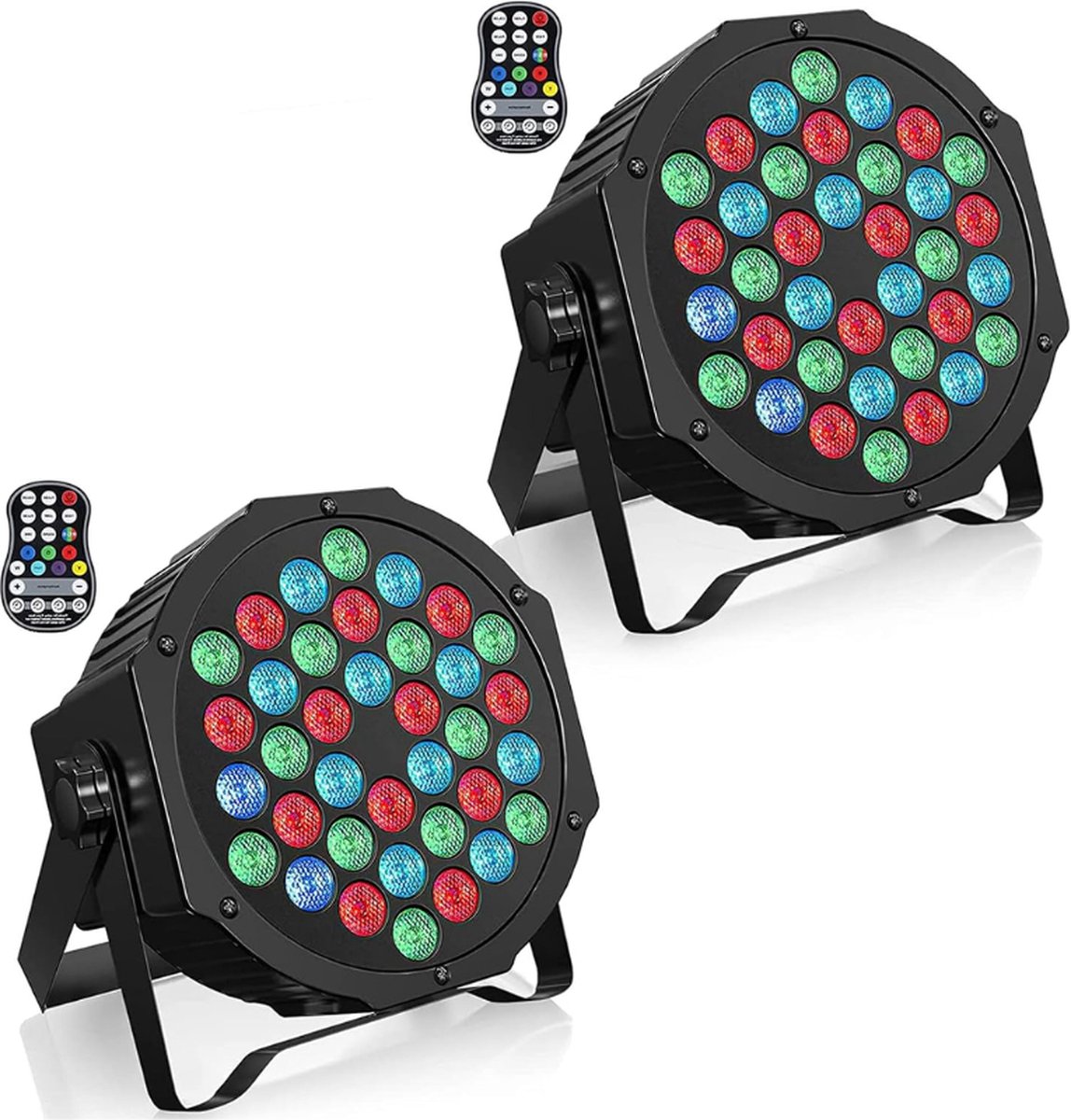 Oplaadbare LED Par Lichten RGB 36 LED Spots Accu Dmx Podiumlampen Met Afstandsbediening 7 Verlichtingsmodi Voor DJ Disco Feest Podium Energieklasse A