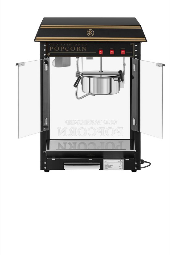 Popcornmachine - zwart en goud - Royal Catering — afbeelding 4