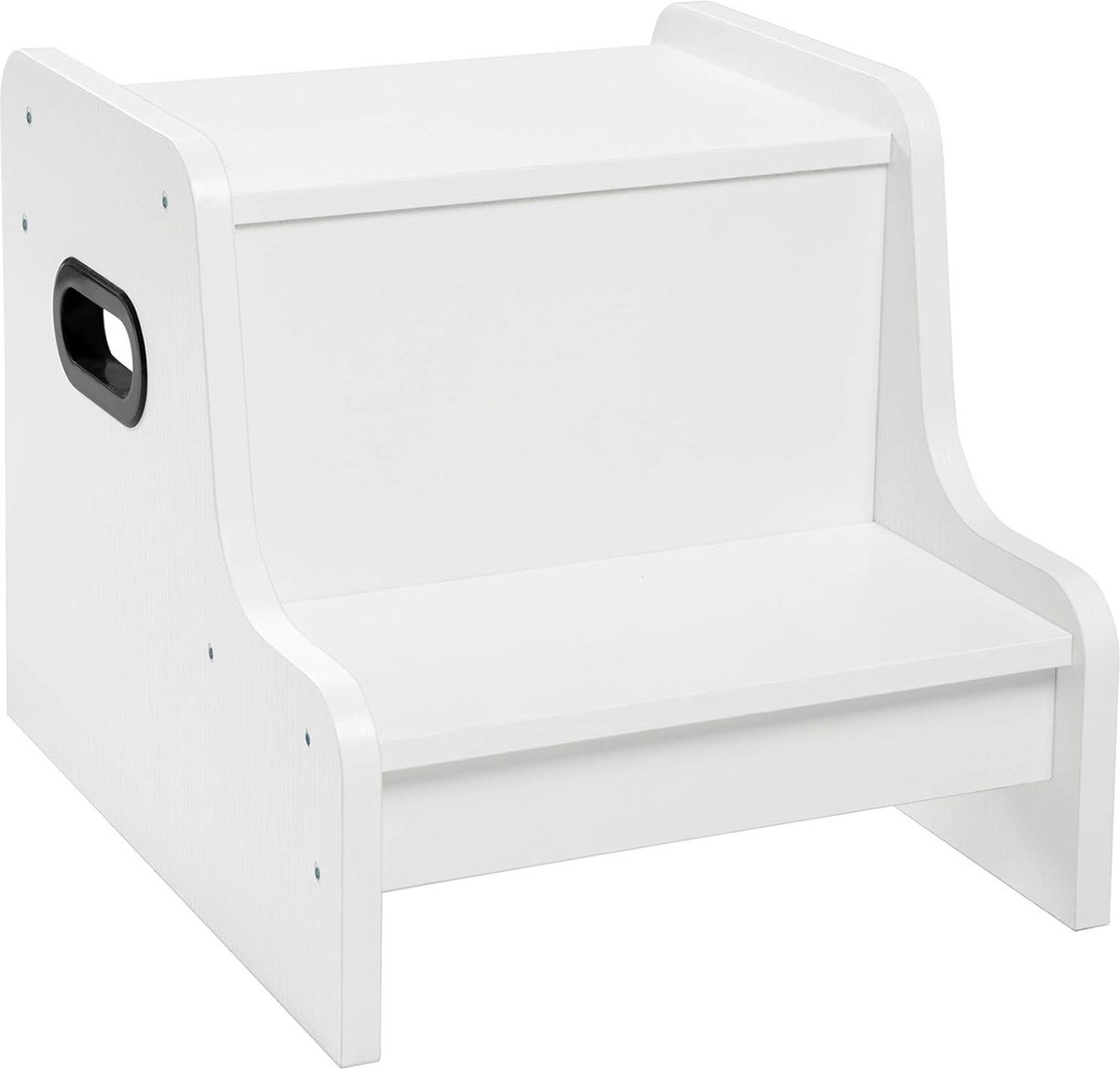 TRANKIELO® - Veilige kinderopstapkruk met 2 treden – Antislip en Handgreep – Multifunctioneel voor Badkamer, Keuken, Kinderkamer – Wit