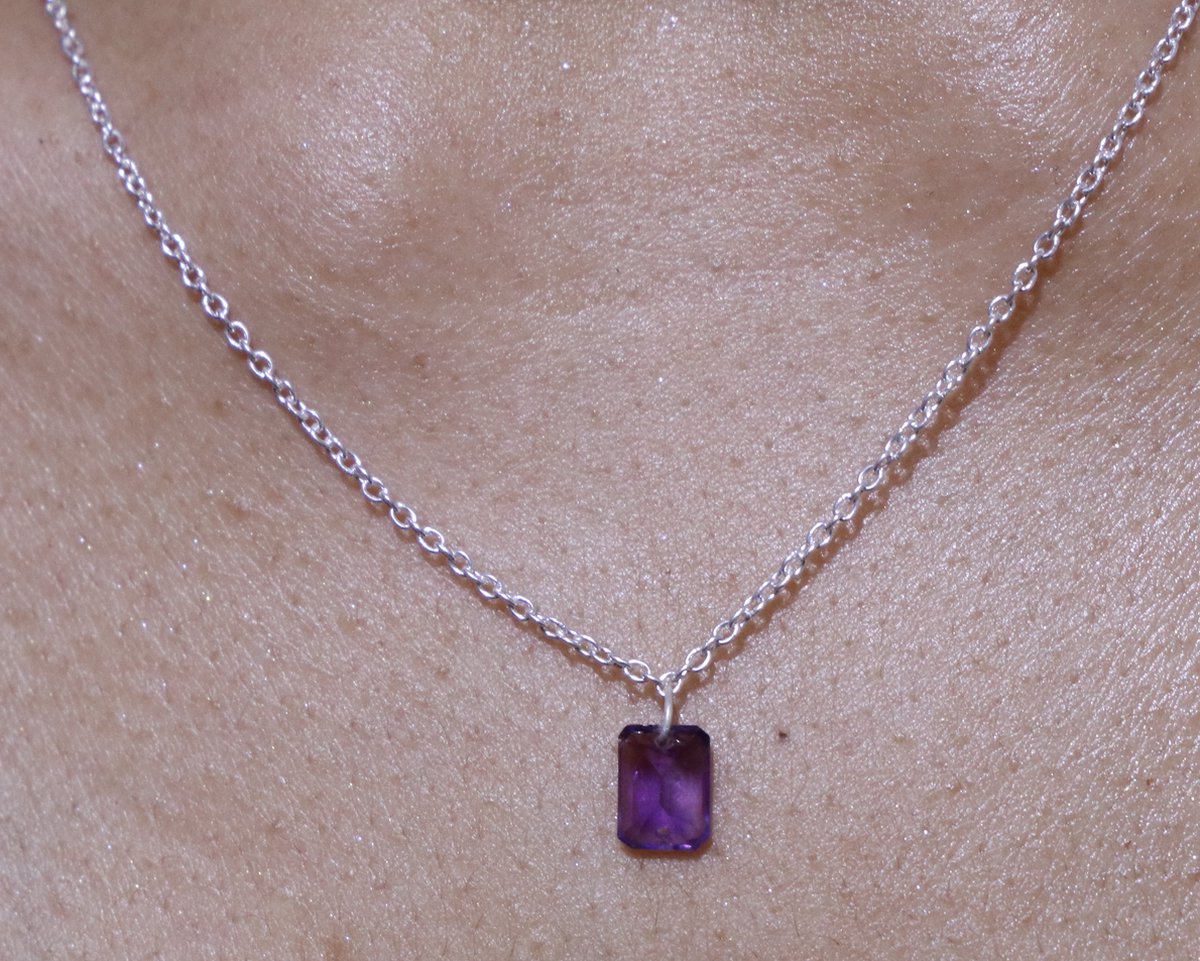 Amethist edelsteen ketting