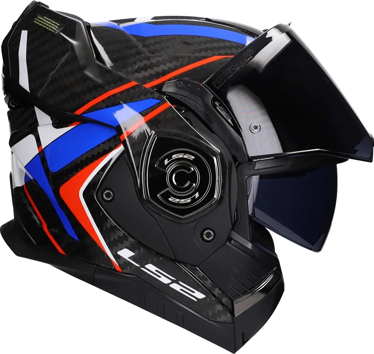 LS2 Helm Advant X Carbon Future II FF901 blauw / rood maat L