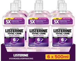 LISTERINE Mondwater Extra Milde Smaak - mondspoeling - zonder alcohol - helpt bacteriën verwijderen - 6 x 500ml LISTERINE Mondwater Extra Milde Smaak - mondspoeling - zonder alcohol - helpt bacteriën verwijderen - 6 x 500ml