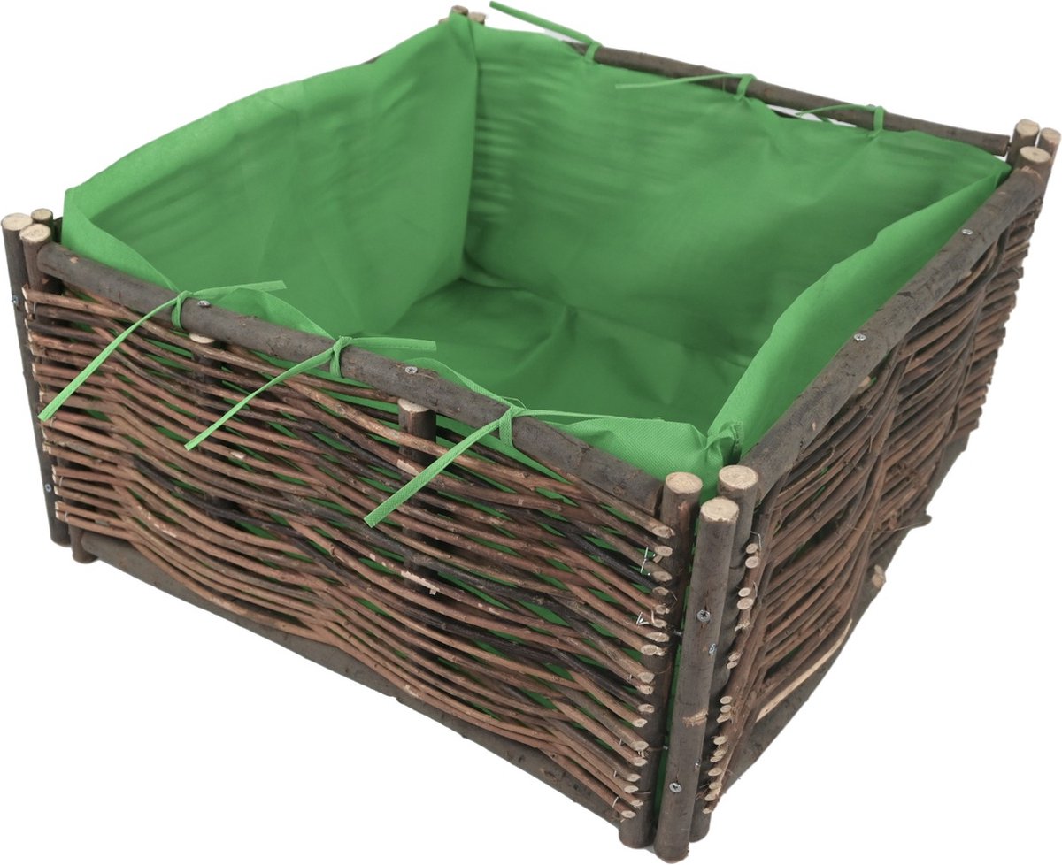 TuinChamp Plantenbak wilg 90x90x30 cm