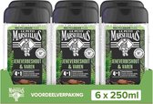 Bol.com Le Petit Marseillais 4in1 douchegel voordeelverpakking - jeneverbeshout en varen - biologisch afbreekbare formule - 6x25... aanbieding