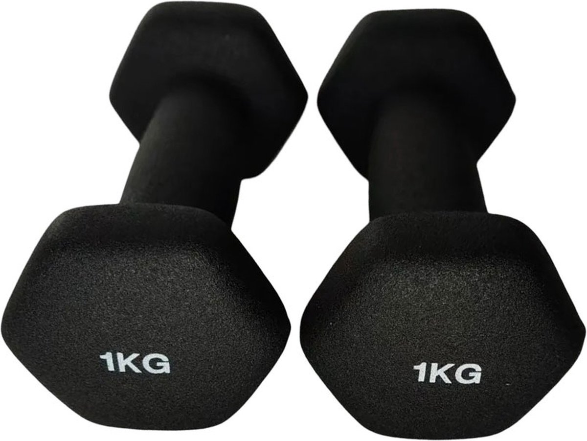 AJ-Sports Dumbell Set Zwart - 1 t/m 3 KG - Dumbbells - Gewichten Set - Halterset - Halters - Fitness gewichten - Krachttraining - Fitness - Inclusief GRATIS Dumbbell Houder – foto 4
