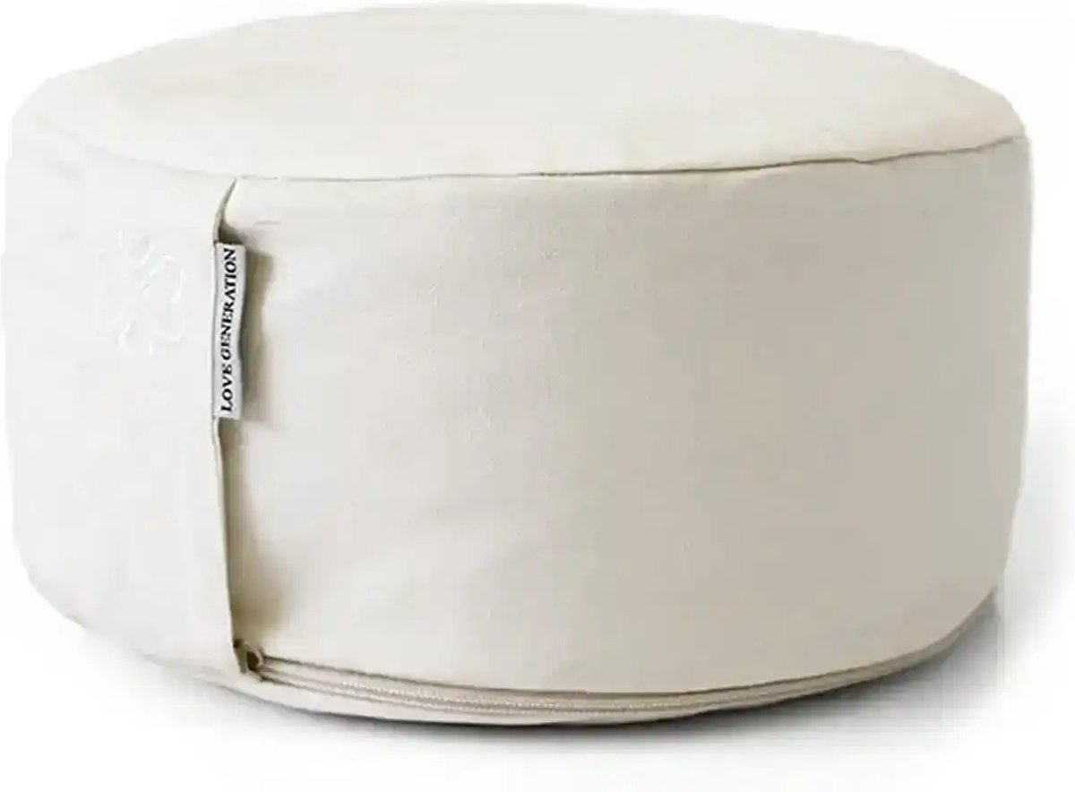 Bol.com Love Generation - Meditatiekussen - Rond - Wit aanbieding