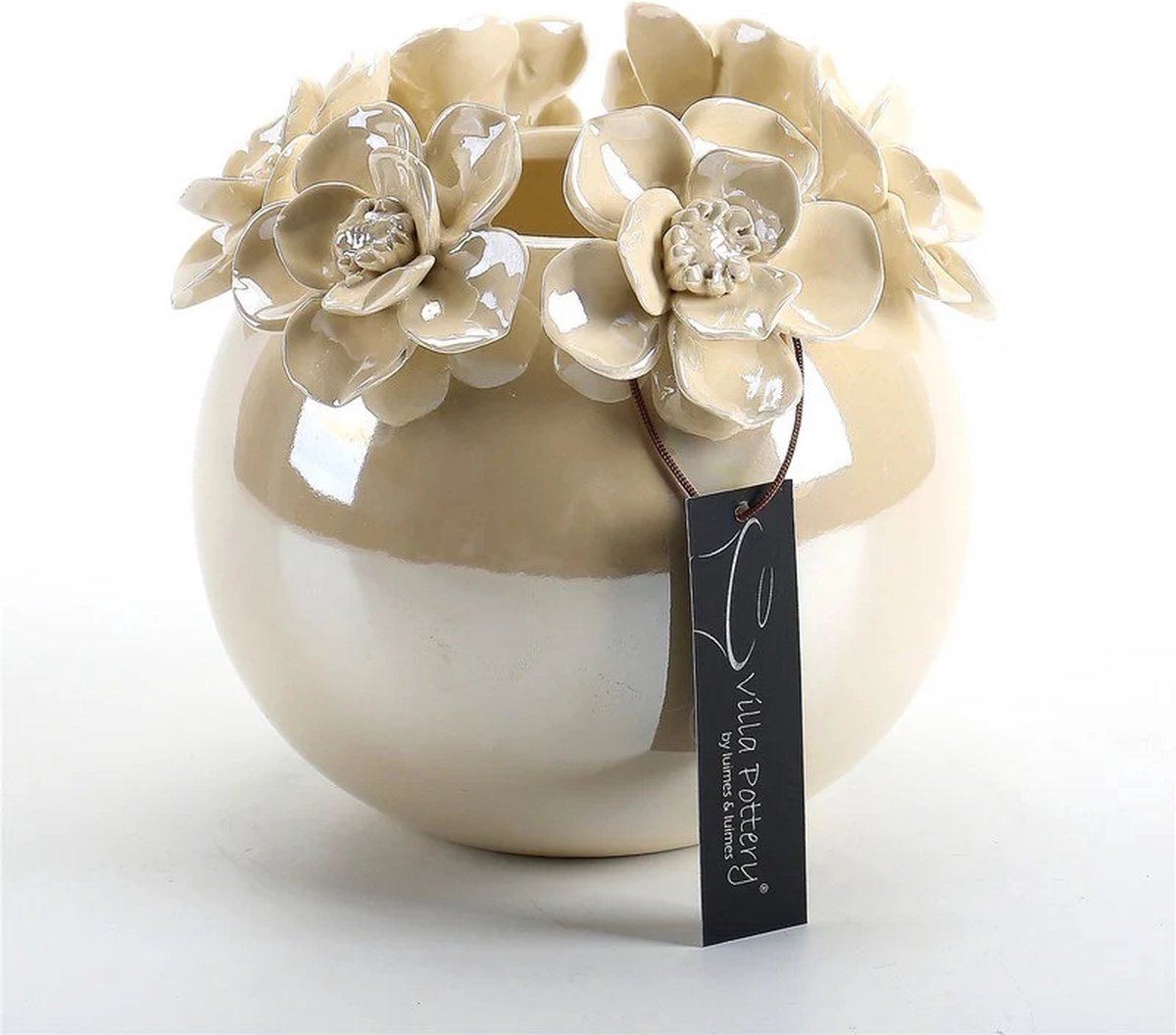 Villa Pottery Jolie Creme Nature - 15 x 15 x 15 cm wit