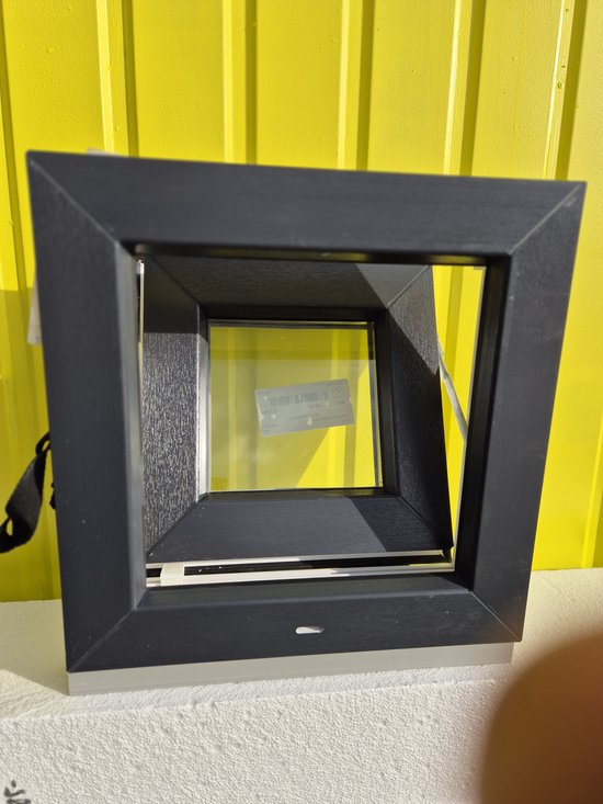 Huisseries en plastique - Fenêtres tombantes - Fenêtres à guillotine - Fenêtres basculantes - Fenêtres noir intérieur - noir extérieur 400 x 400 mm