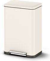 Bol.com Deleca Prullenbak Prestige - 50 Liter - Breed - RVS Vuilnisbak / Afvalemmer / Pedaalemmer - Met Voetpedaal en Slow Close... aanbieding