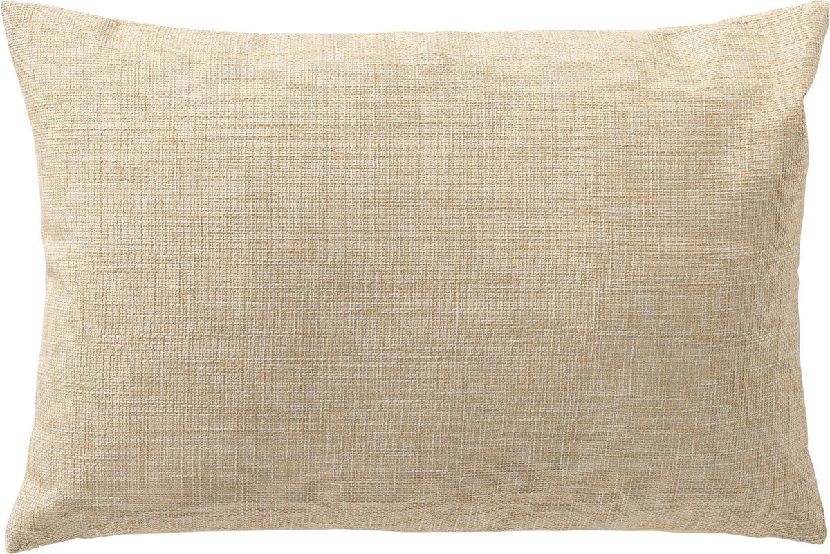 Dutch Decor NERIDA - buitenkussen 40x60 cm - waterafstotend en uv-bestendig - Creme Brulee - beige