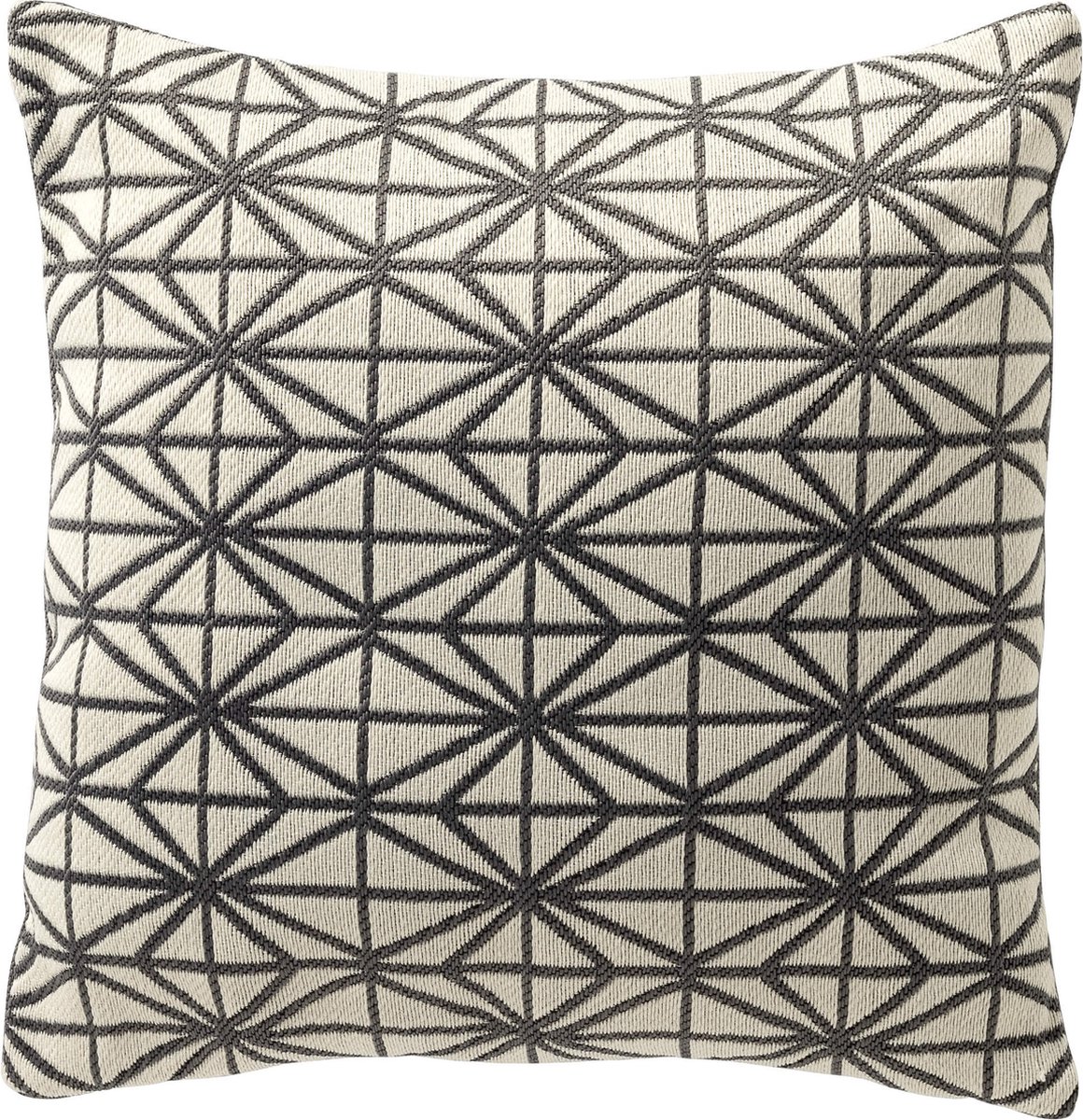 Dutch Decor NISA - buitenkussen 45x45 cm - waterafstotend en uv-bestendig - Charcoal Gray - antraciet
