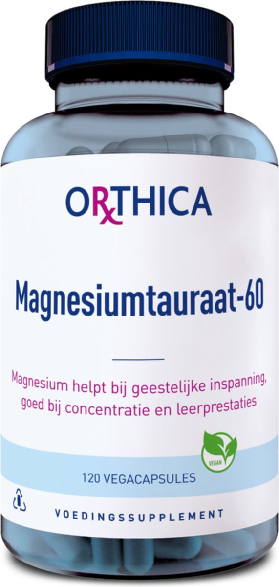 Goedkoopste Orthica Magnesiumtauraat-60 - goed verdraagbaar - 120 vegacapsules