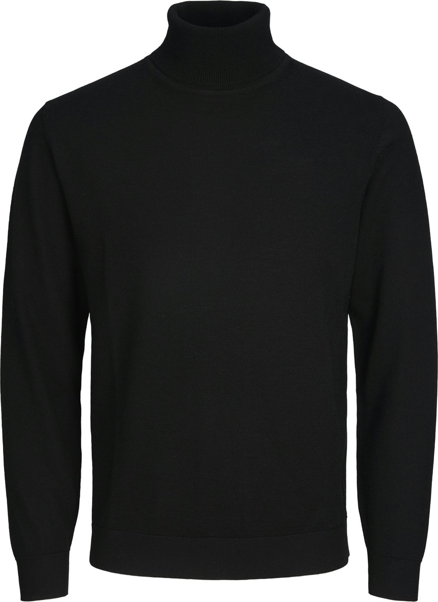JACK & JONES Mark merino knit rollneck slim fit - heren trui wol met col - zwart