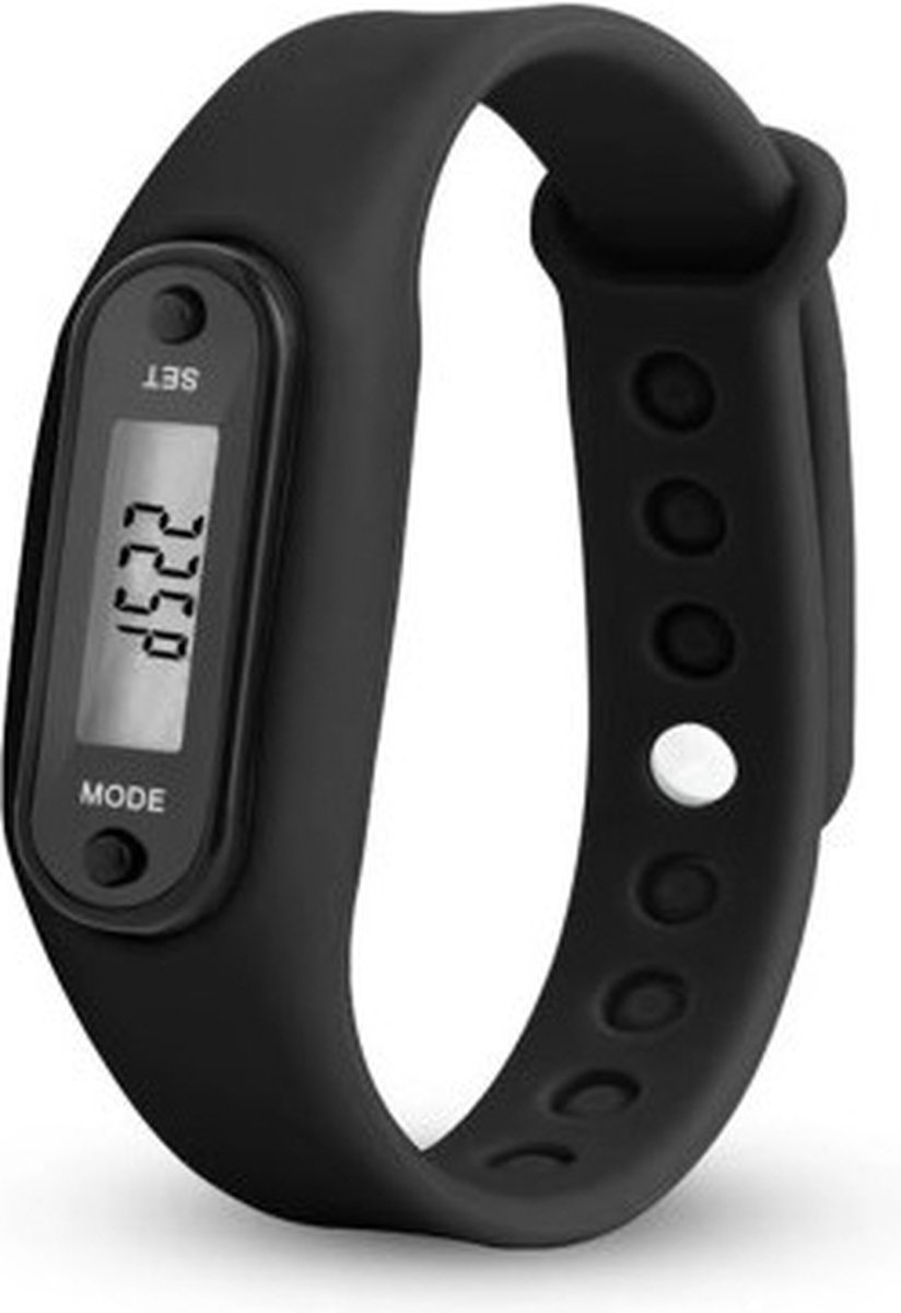 Jumada's Digitale Stappenteller - Armband - Calorieteller - Tracker - Smal - Zwart
