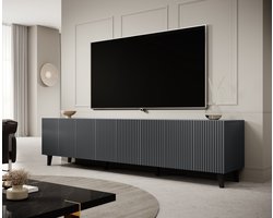Meubella - TV-Meubel Vintar - Antraciet - 200 cm