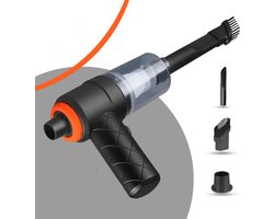 Auto Stofzuiger Draadloos 2.0 - Nat & Droog - Kruimelzuiger - Handstofzuiger - Kruimeldief - Kleine Stofzuiger - Draadloze stofzuiger - Air Duster - Zwart