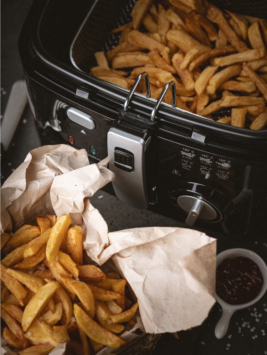 Mesko Home MS 4908 friteuse Unique 2,5 L Autonome 1800 W Noir, Gris