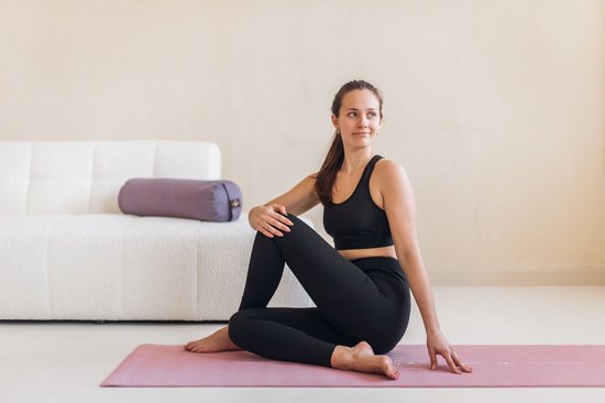 Yoga bolster eco lavendel rond - Lotus van Lotus — afbeelding 2