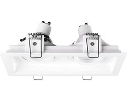 TRIO KENAI - Inbouwspot - Wit mat - excl. 2x GU10 4,5 W - Zwenkbaar - Plafondbevestiging