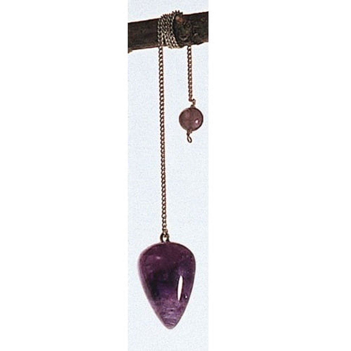Pendel amethist met schakel ketting