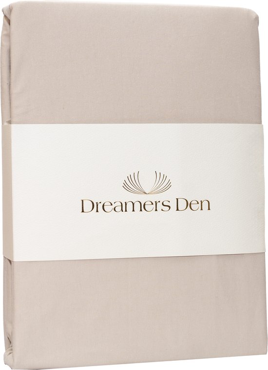 Dreamers Den - Jersey Elasthanne - Katoen Bio - Hoeslaken - Pour Matras ou Dessus de Matelas - Naturel - 90x200/210 cm - Hauteur d'angle 35 cm