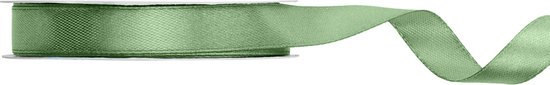 Satijn lint 12mm breed sage groen , rol 25 meter - hobbylint - sierlint - cadeaulint - satin ribbon