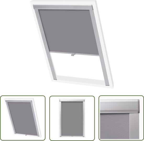 vidaXL Fenêtre Velux - Store enrouleur occultant - Store enrouleur occultant gris 102 - Gris - Protection solaire - Chambre