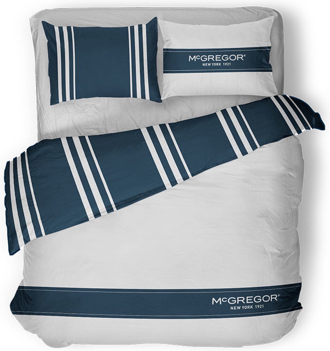 McGregor Staten Island White Dekbedovertrek 1 persoons 140x220